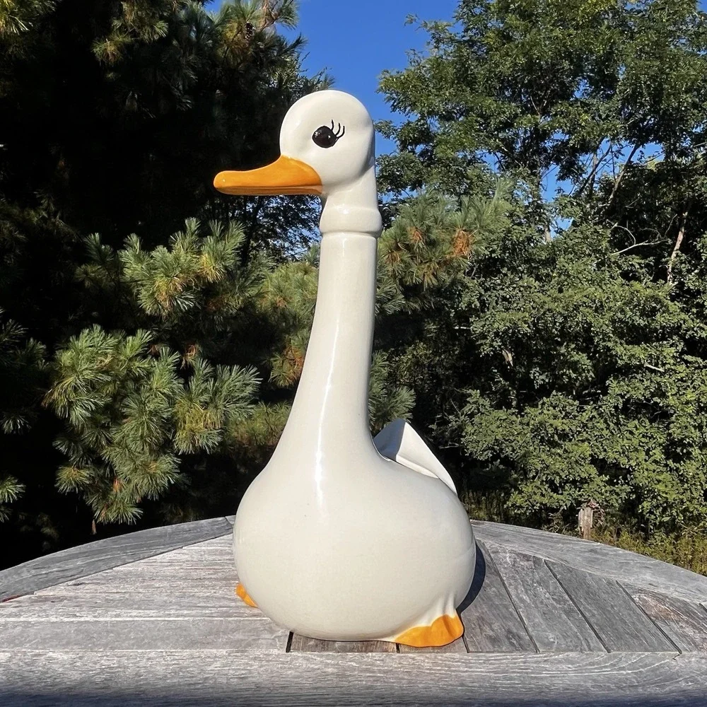 Vintage Goose Planter Tissue Holder Large 13
